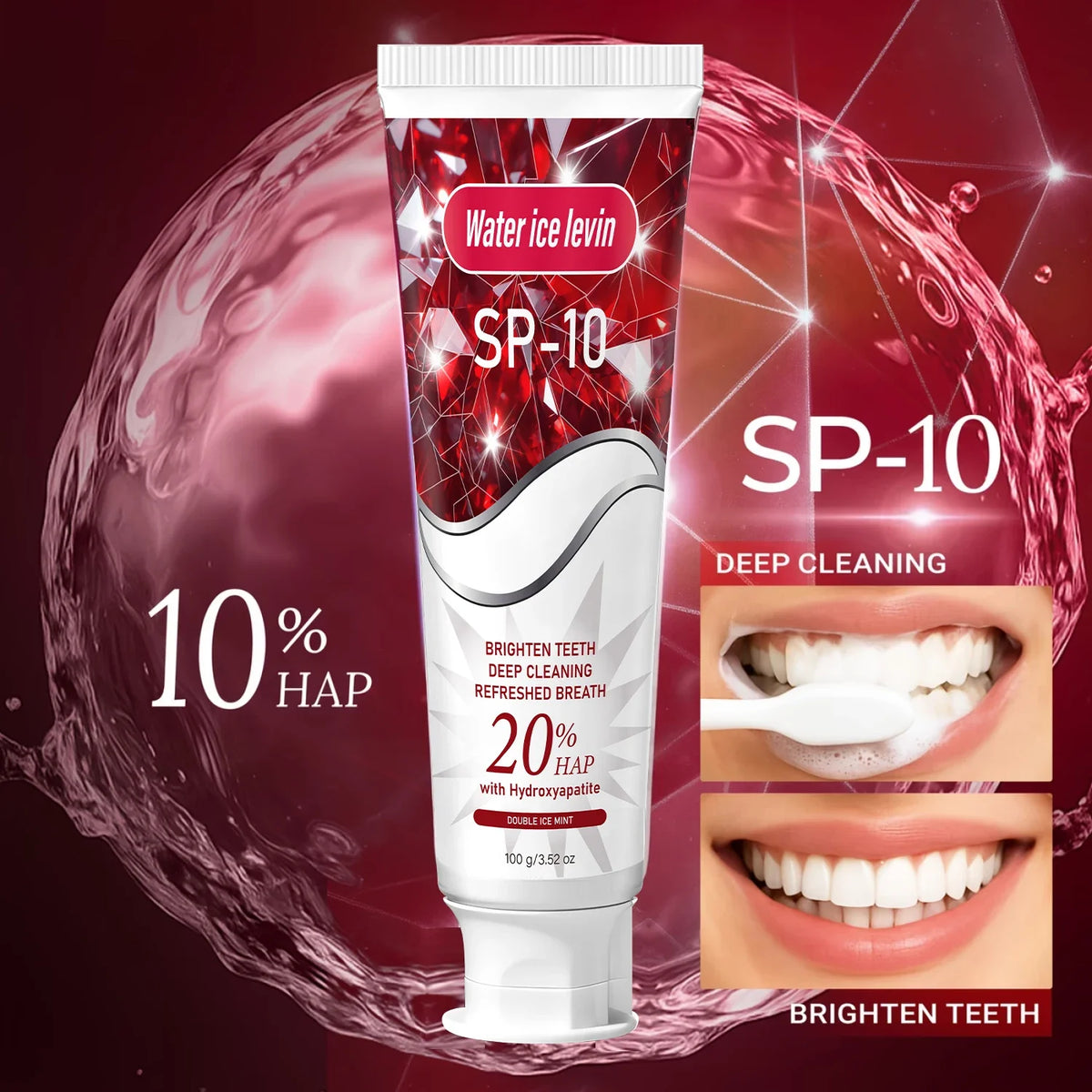 20% HAP Hydroxyapatite Toothpaste SP-10 Deep Clean & Whitening Whitening Toothpaste Qme