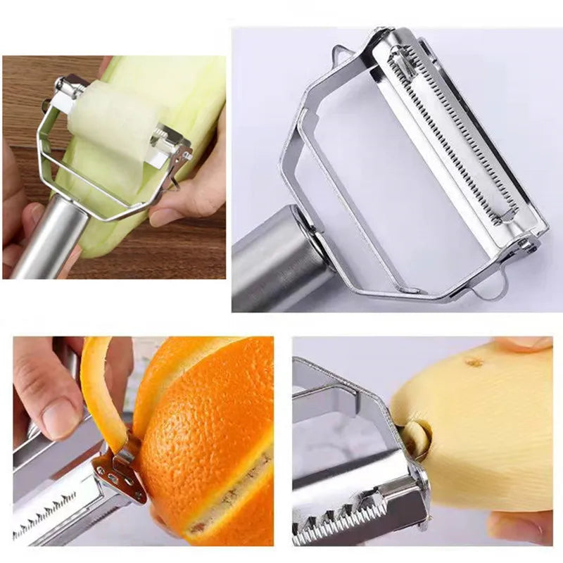 Double-Head Stainless Steel Vegetable & Fruit Peeler Vegetable Peeler Qme