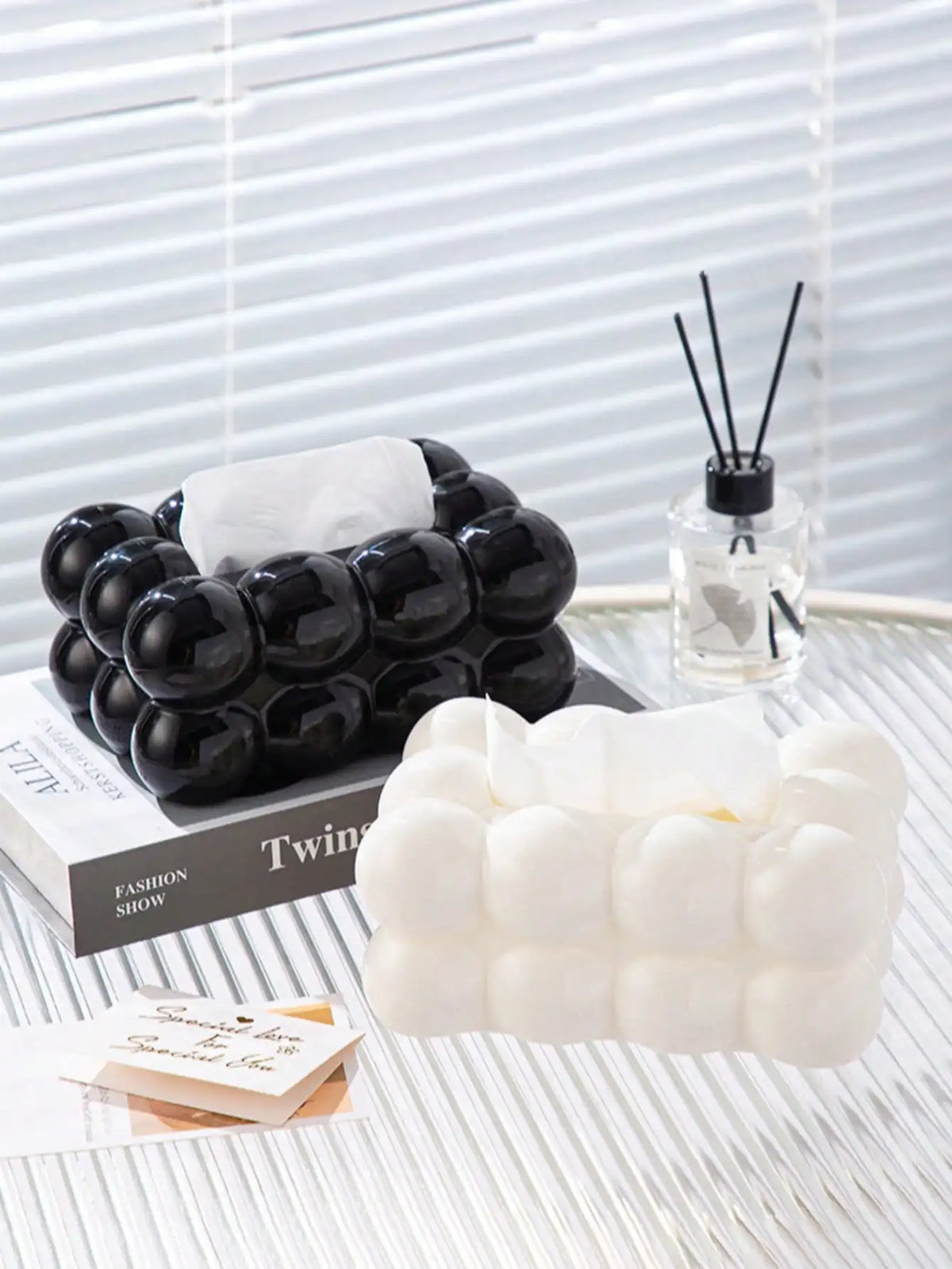 Marshmallow Tissue Box – Luxury ABS Living Room Storage Tissue Box Holder Qme