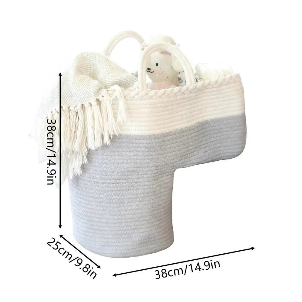 Foldable Woven Stair Basket Large Capacity Step Organizer Woven Storage Basket Qme 02 China Mainland