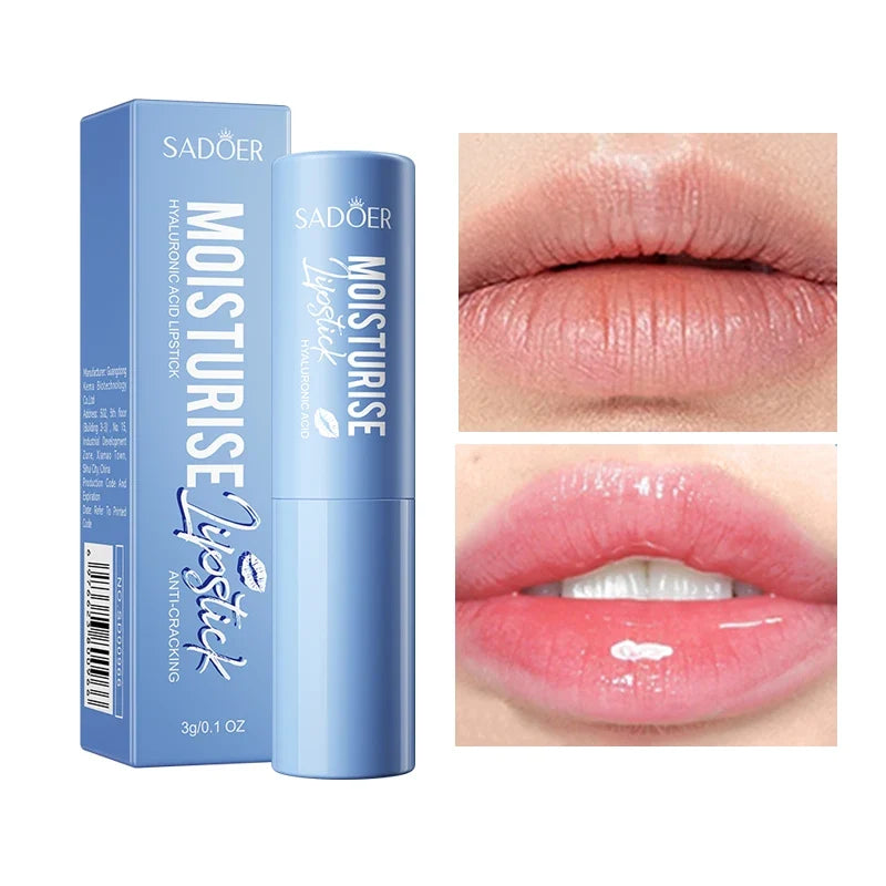 Hyaluronic Acid Lipstick – Hydrating Moisturizing Lip Color Moisturizing Lipstick Qme 1PCS
