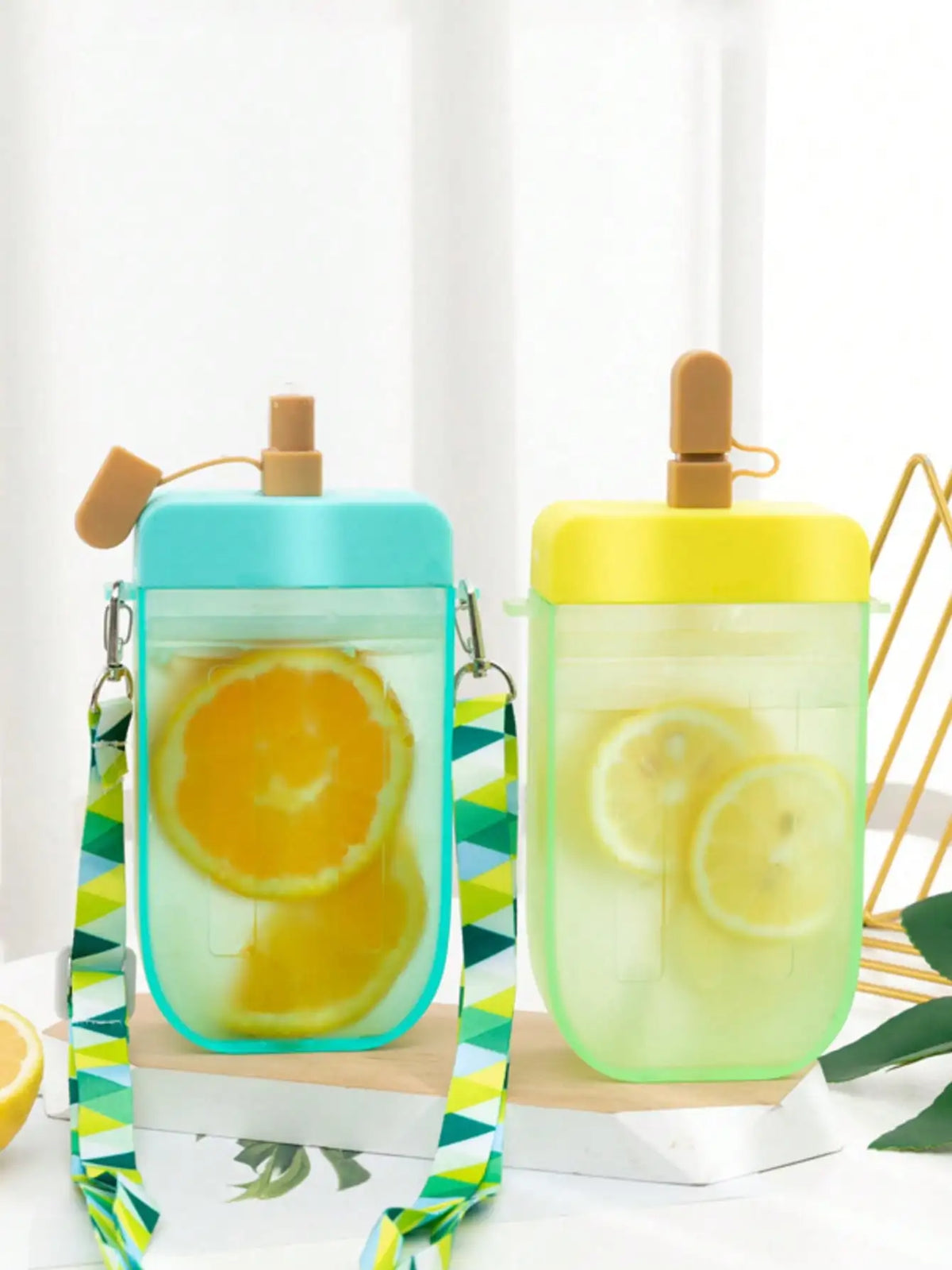 3D Ice Cream Popsicle Straw Cup – Heat-Resistant Plastic Novelty Straw Cup Qme