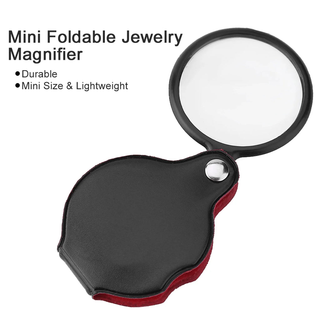 8X Mini Foldable Jewelry Magnifier Loupe with Pouch | Qme Jewelry Magnifier Loupe Qme