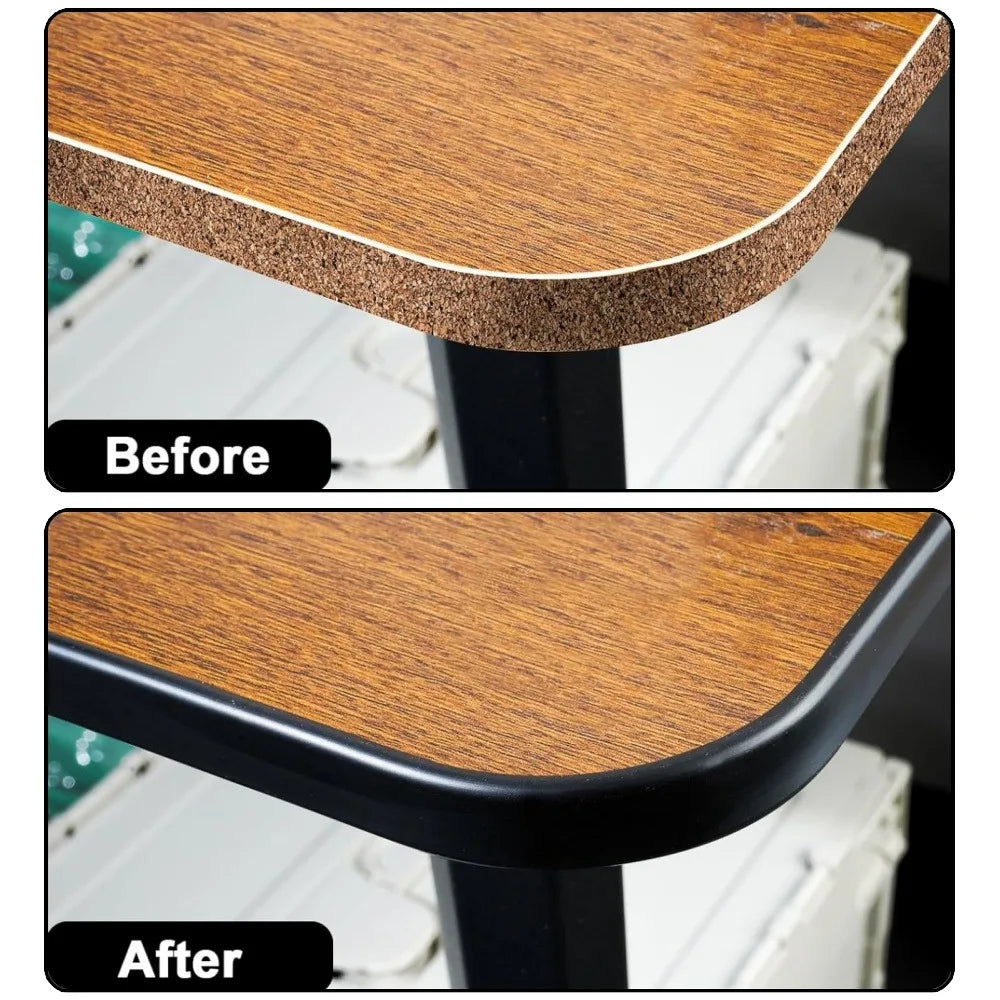 10M U-Shaped TPE Edge Banding Strip | Self-Adhesive, Scratch Resistant Furniture Edge Trim Qme