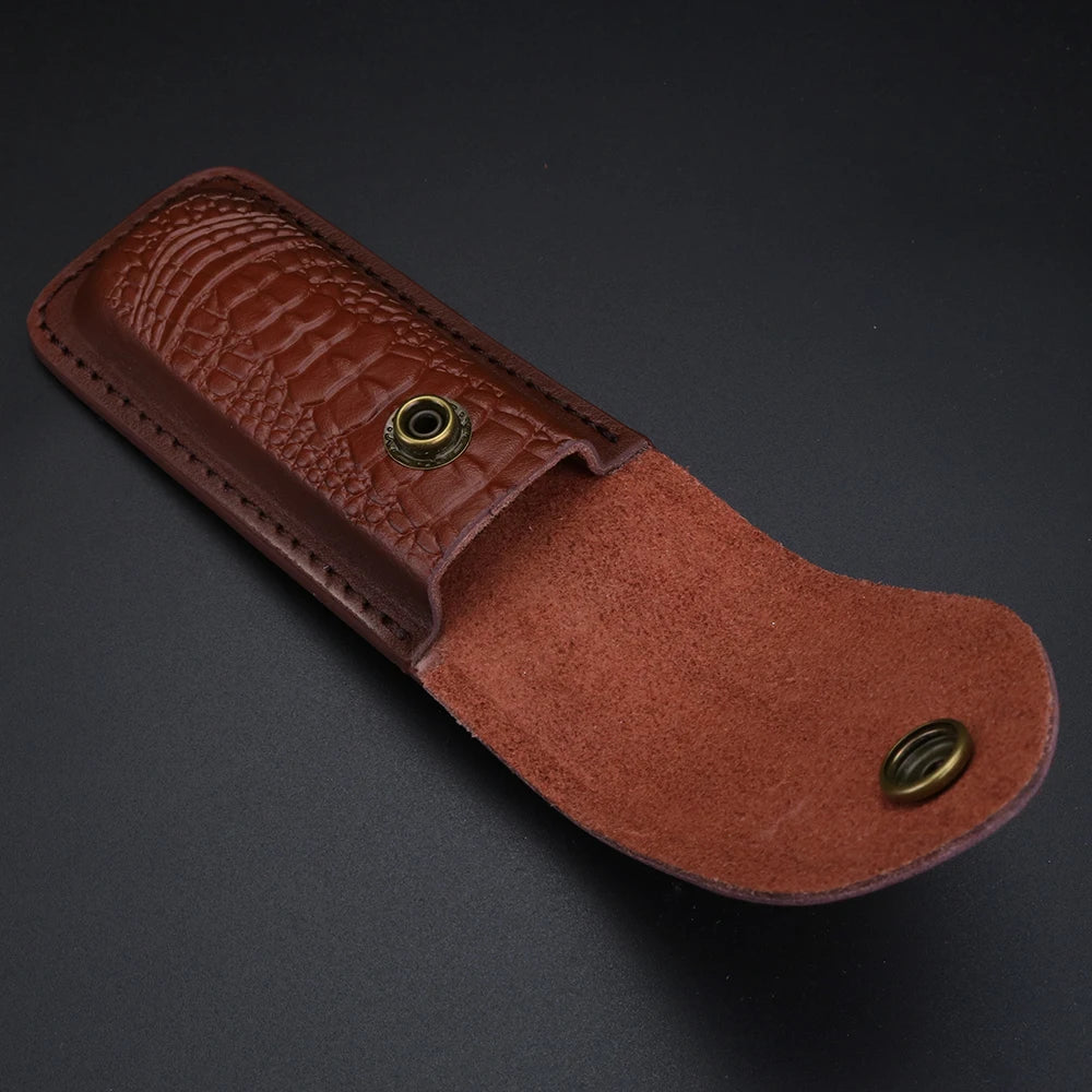 Genuine Leather Knife Sheath – Belt Loop Fixed Blade Sleeve Leather Knife Sheath Qst