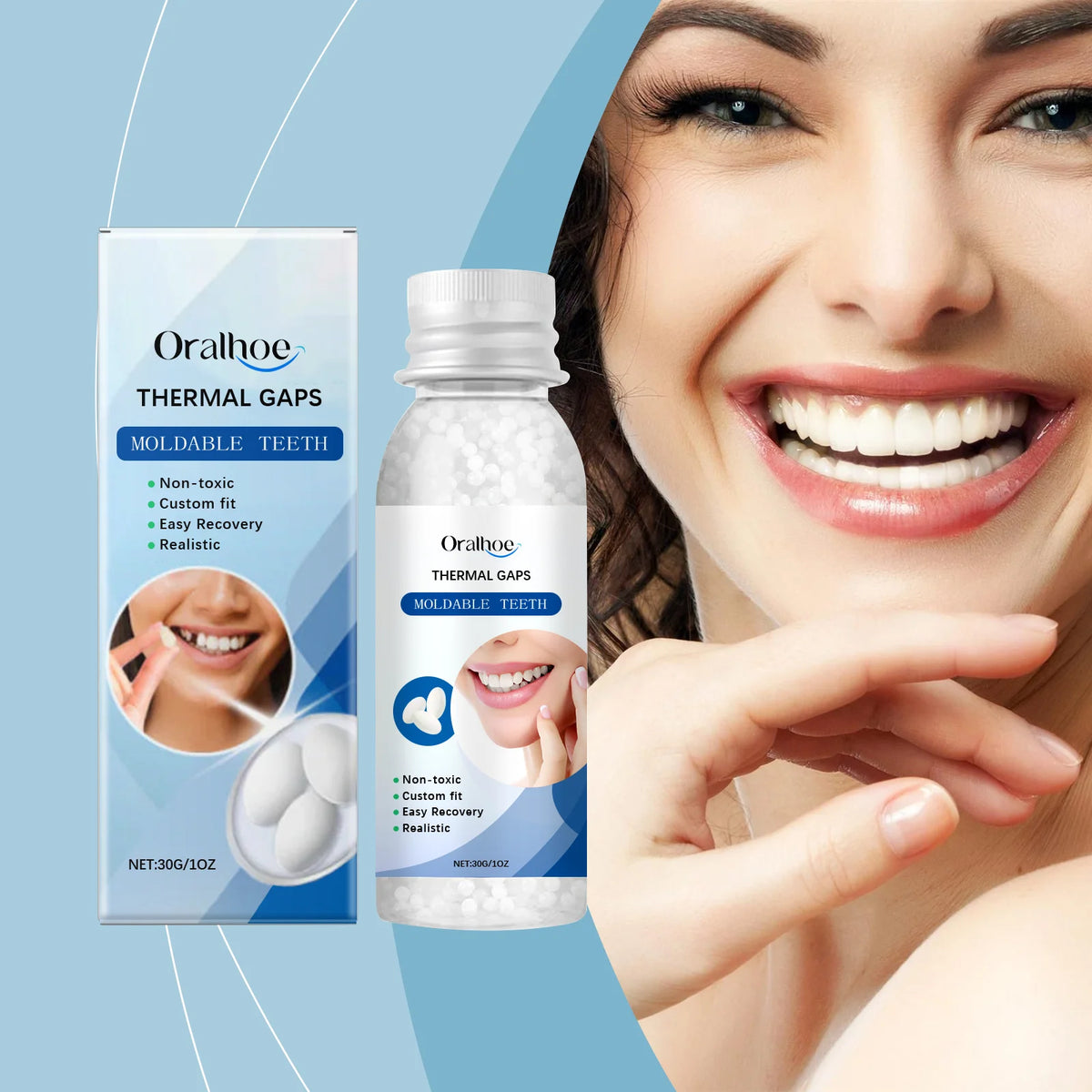 Moldable Dental Cement – Temporary Tooth & Denture Repair Dental Repair Cement Qst