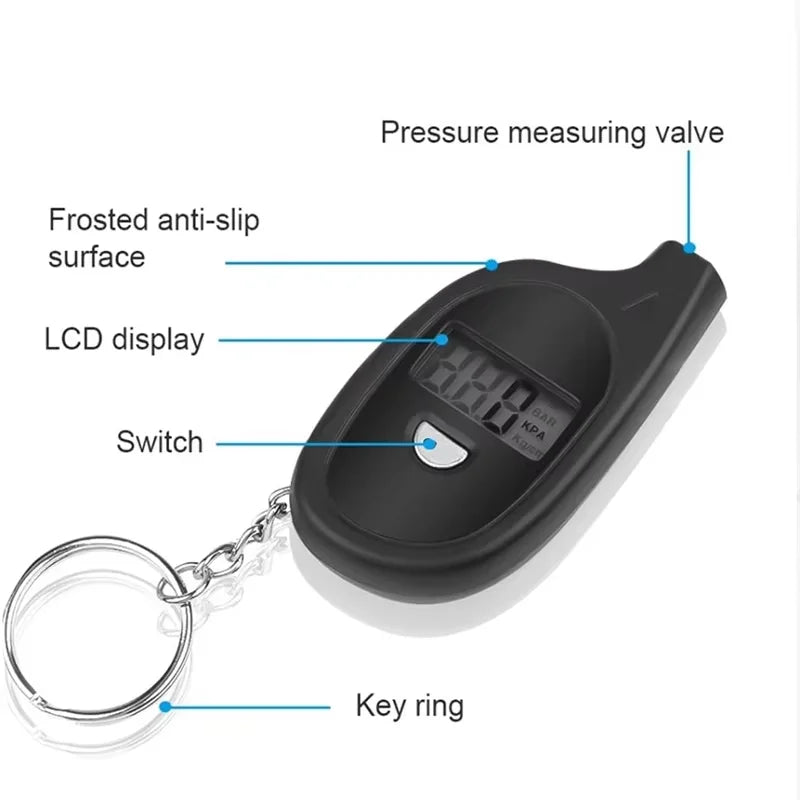 Mini Digital Tire Pressure Gauge LCD – PSI Bar kPa Tire Pressure Gauge Qst
