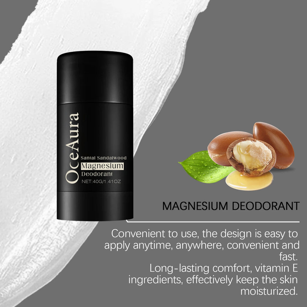 Santal Sandalwood Solid Deodorant Balm – Alcohol-Free Unisex Solid Deodorant Balm Qst