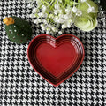 Heart-Shaped Ceramic Pet Bowl for Cats & Small Dogs – 12cm Ceramic Pet Bowl Qme Red