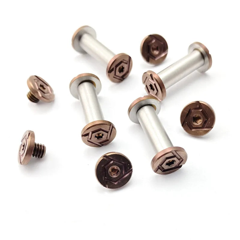 M4 Stainless Steel Knife Handle Lock Screws – 10 Sets DIY Kit Knife Handle Screws Qst