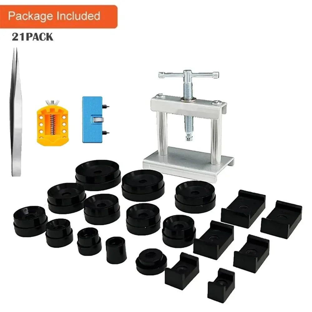Watch Back Press Tool – 12-Piece Nylon Fitting Dies Case Closer Watch Repair Tool Qme Set5-21PACK