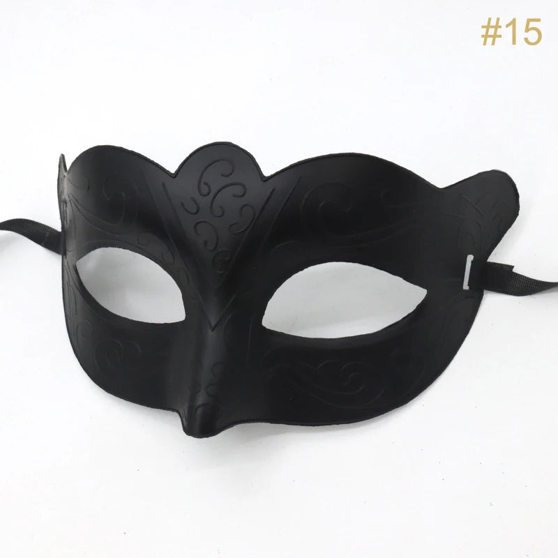 Vintage Masquerade Half Face Mask – Halloween & Party Costume Costume Mask Qst N15