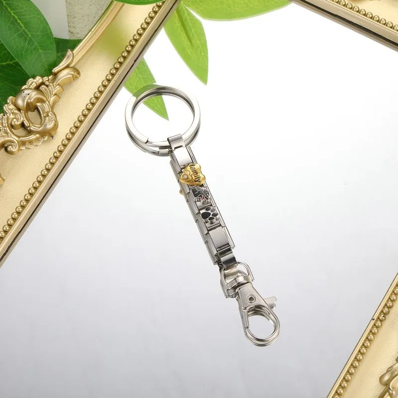 DIY Italian Link Charm Bead Key Chain – 10 Colors Charm Bead Keychain Qme