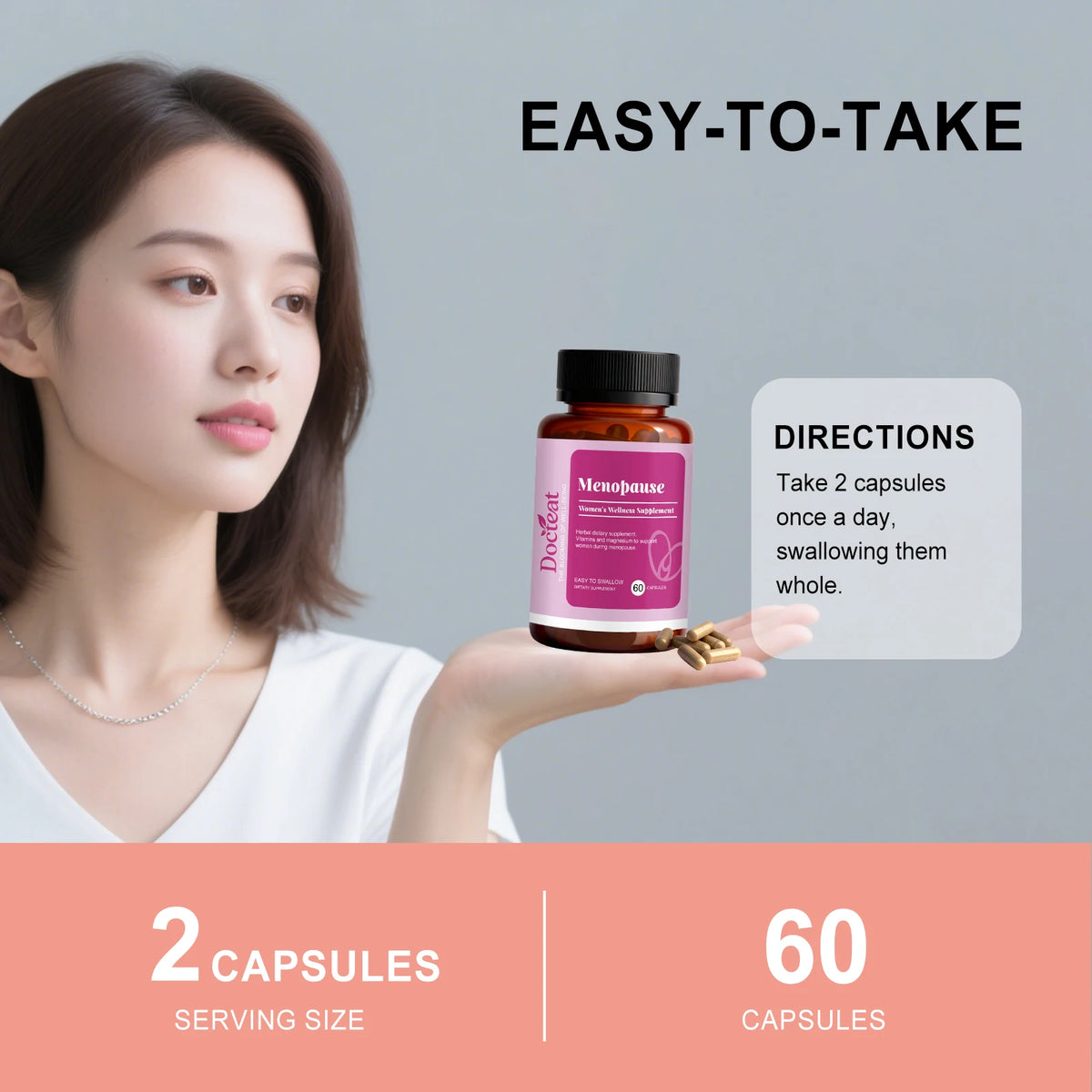 Women's Vitamin D3 & K2 Supplement – Non-GMO, 60 Capsules Women's Supplement Qst