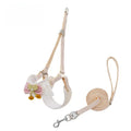 Adjustable Ventilated Dog Harness & Leash Set – Small/Medium Pet Harness Leash Set Qme Beige S(1.5-5kg)