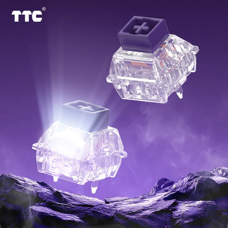 TTC RGB Purple Heart Magnetic Linear Switch – Factory Pre-Lubed Mechanical Keyboard Switch Qme