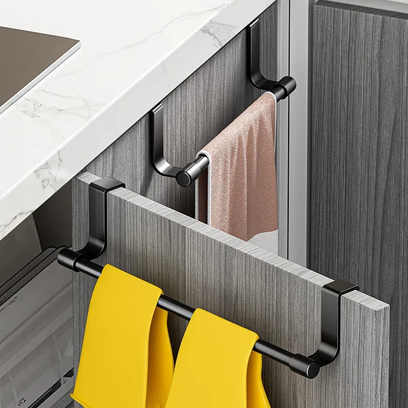 Kitchen Cabinet Towel Rack – No-Drill Dishcloth Holder Cabinet Towel Rack Qme