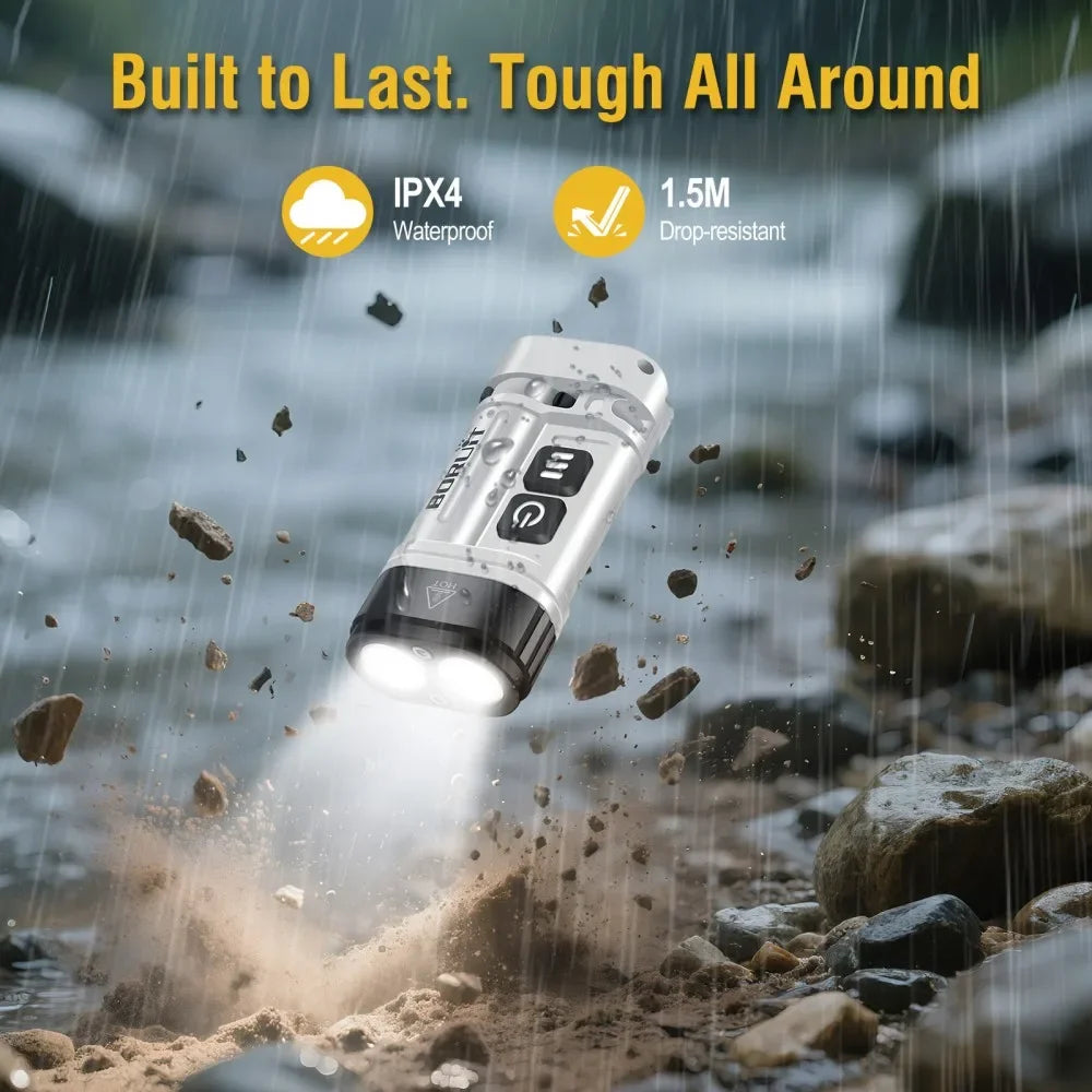 BORUiT U10 880LM EDC Flashlight – RGB, Magnetic, AA/14500 EDC Flashlight Qst