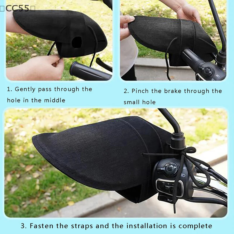 Motorcycle Handlebar Muffs – Waterproof UV & Reflective Handlebar Muffs Qst