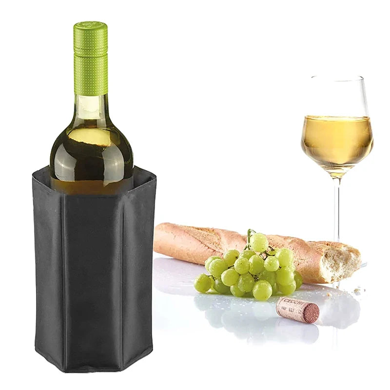 Wine Bottle Cooler Sleeve – Gel Ice Bag for Picnics & Parties Wine Bottle Cooler Qme