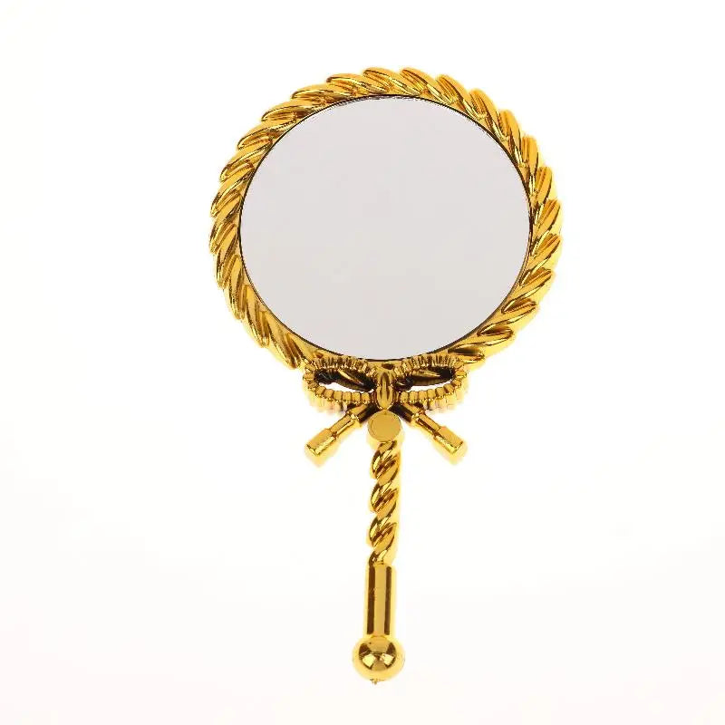 Vintage Baroque Handheld Makeup Mirror – Round Cosmetic Mirror Handheld Makeup Mirror Qst Gold