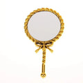 Vintage Baroque Handheld Makeup Mirror – Round Cosmetic Mirror Handheld Makeup Mirror Qst Gold