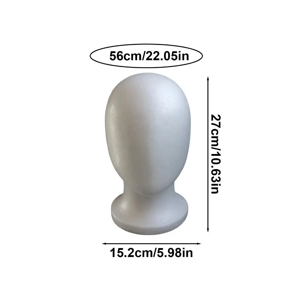 Men's Foam Wig & Hat Display Head Model – White Hat Display Stand Qme WHITE