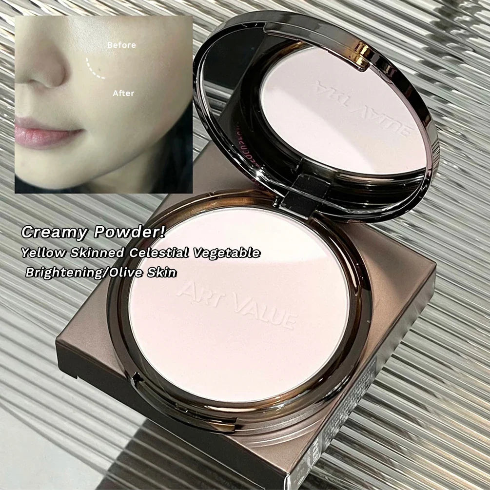 3-Color Pressed Powder Foundation – Oil Control, Long-Lasting Pressed Powder Foundation Qme