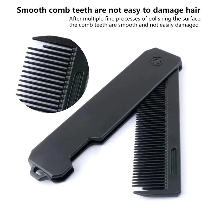 Portable Folding Pocket Comb – Men's Beard & Hair Styling Folding Pocket Comb Qme