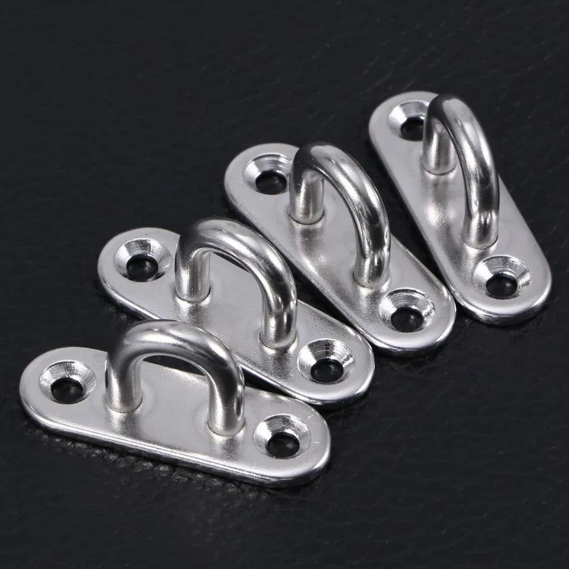 Heavy Duty Corrosion Resistant U-Hook Eye Plates – 4 Pack Eye Plate Hook Set Qme