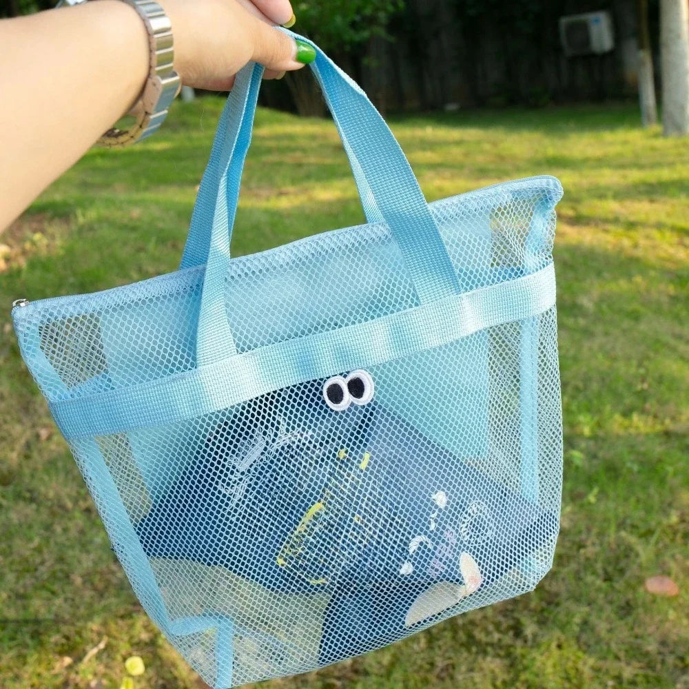 Portable Mesh Storage Bag – Beach, Swim & Gym Organizer Mesh Storage Bag Qme