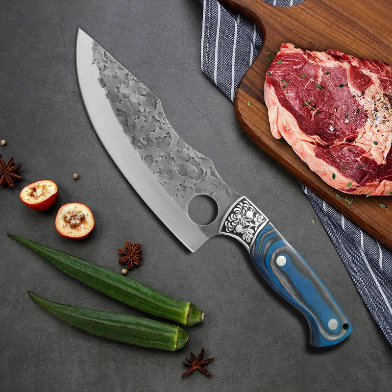 InLeung Handmade Chef Cleaver Knife – Stainless Steel & Wood Chef Cleaver Knife Qst