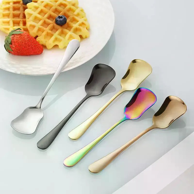 Stainless Steel Gourd Dessert Spoon | Luxury Stirring Spoon Dessert Spoon Qme