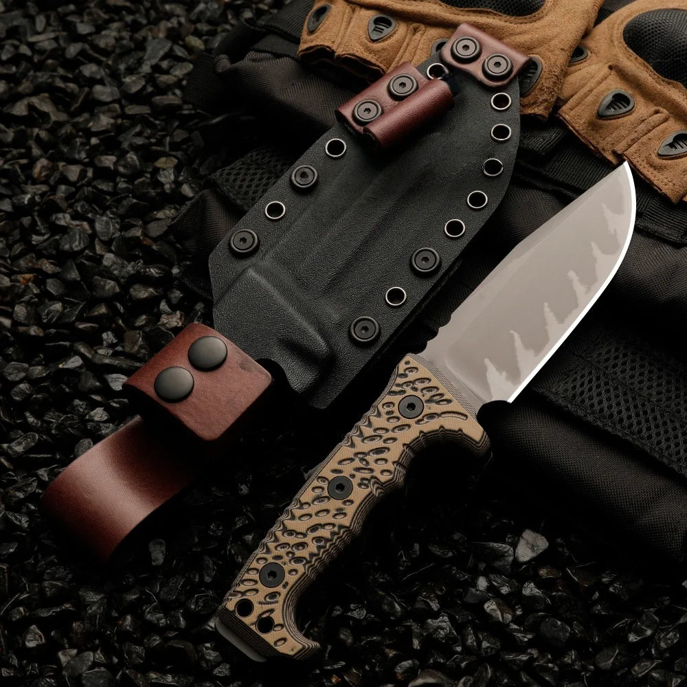 Fixed Blade Camping Knife – Stainless Steel with Sheath Fixed Blade Knife Qst
