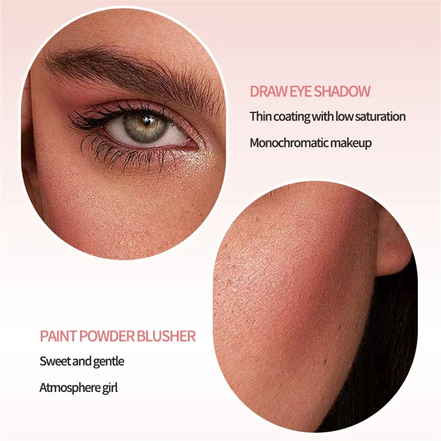 6-Color Waterproof Cream Blush – Long-Lasting Multi-Use Makeup Cream Blush Qme