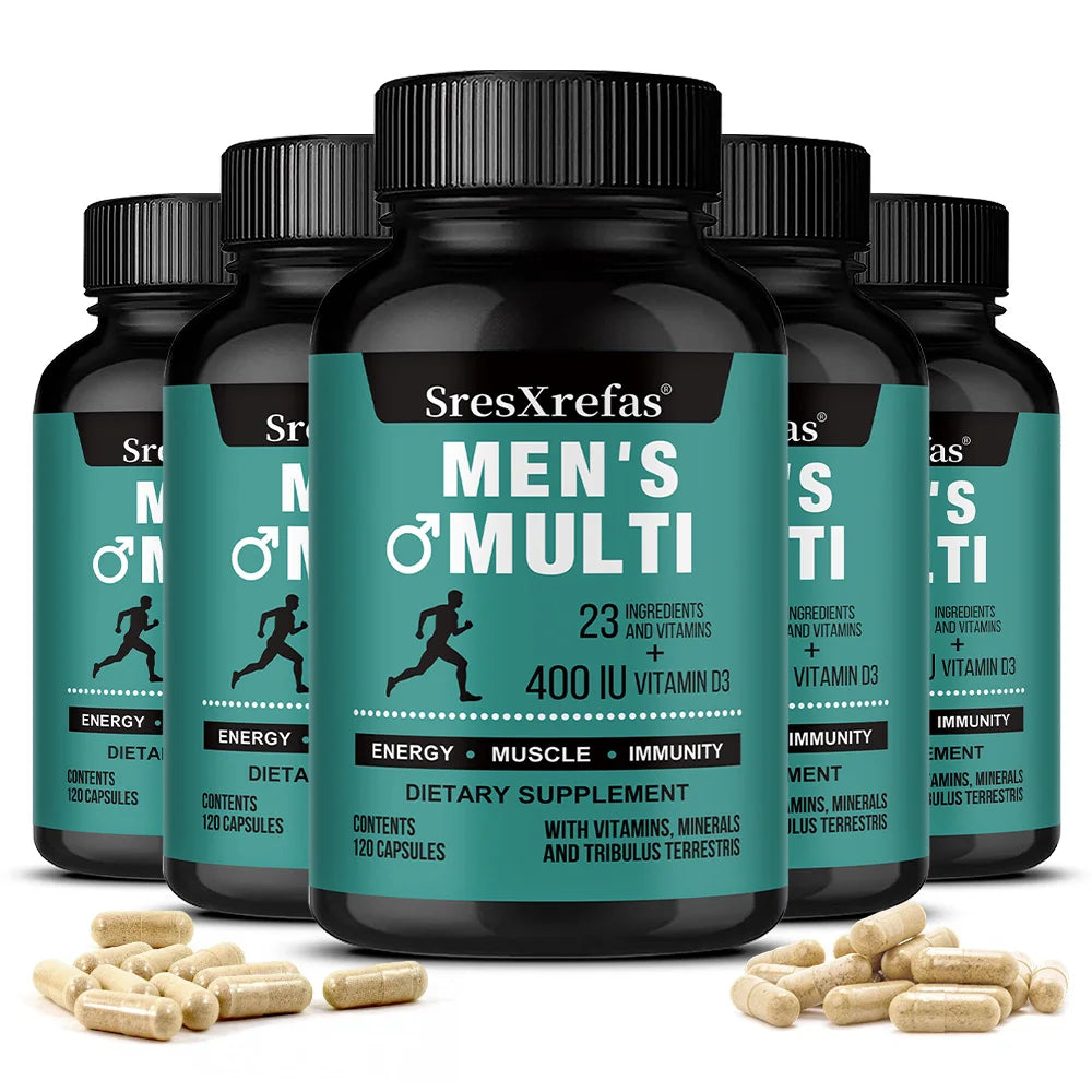 ZENVITALIZE Men's Daily Multivitamin – 23 Vitamins, Vegan Men's Multivitamin Qst 120 count-5 bottle