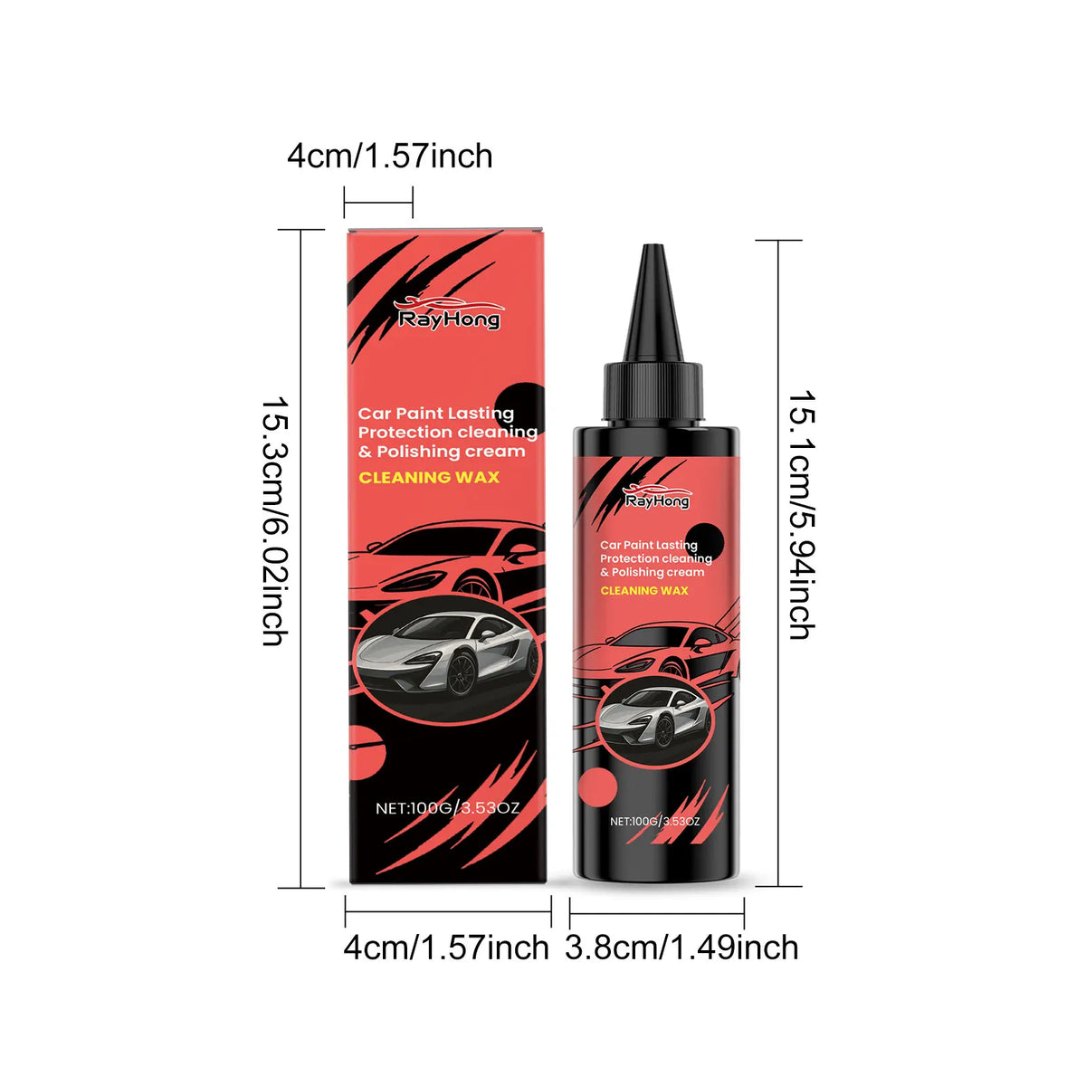 Rayhong Car Scratch Polishing Paste – Paint Cleaner & Brightener Car Polishing Paste Qst 1pc