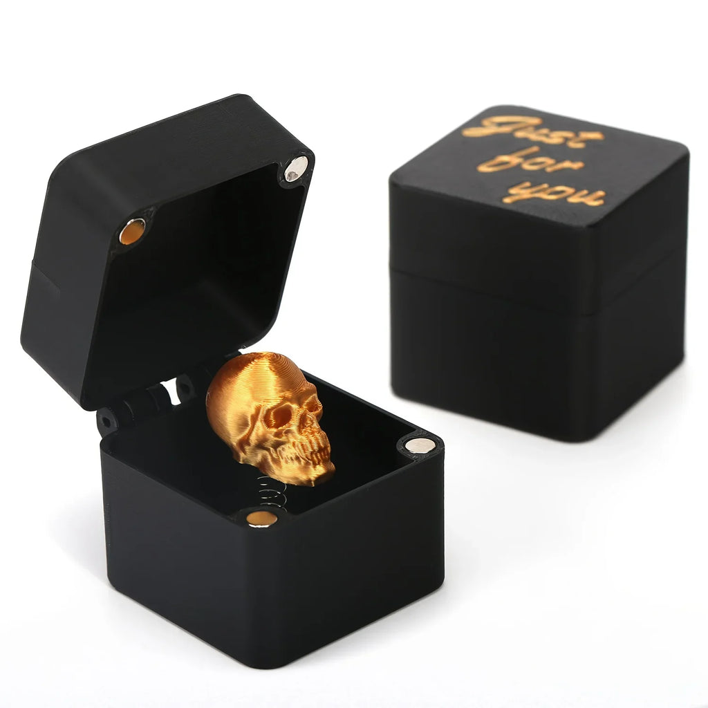 3D Printed Middle Finger Surprise Prank Box – Funny Novelty Gift Novelty Prank Statue Qme Skull 2pcs
