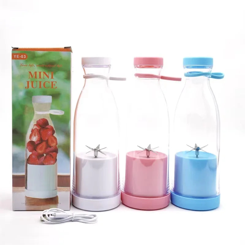 420ml Portable Mini Blender – 6-Blade USB Rechargeable Juicer Cup Portable Juicer Blender Qst