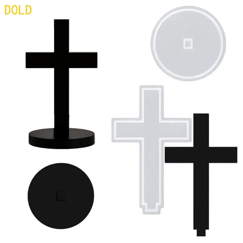 3D Cross Silicone Molds for Epoxy Resin & Plaster Ornaments Silicone Resin Mold Qme