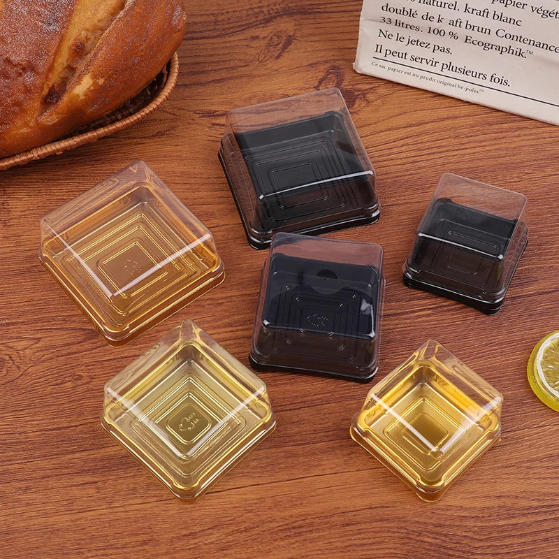 Transparent Square Plastic Dessert & Muffin Packaging Boxes Dessert Packaging Boxes Qme