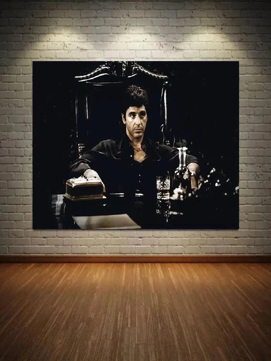 Scarface Tony Montana Canvas Wall Art – Movie Poster Print Canvas Wall Art Qst