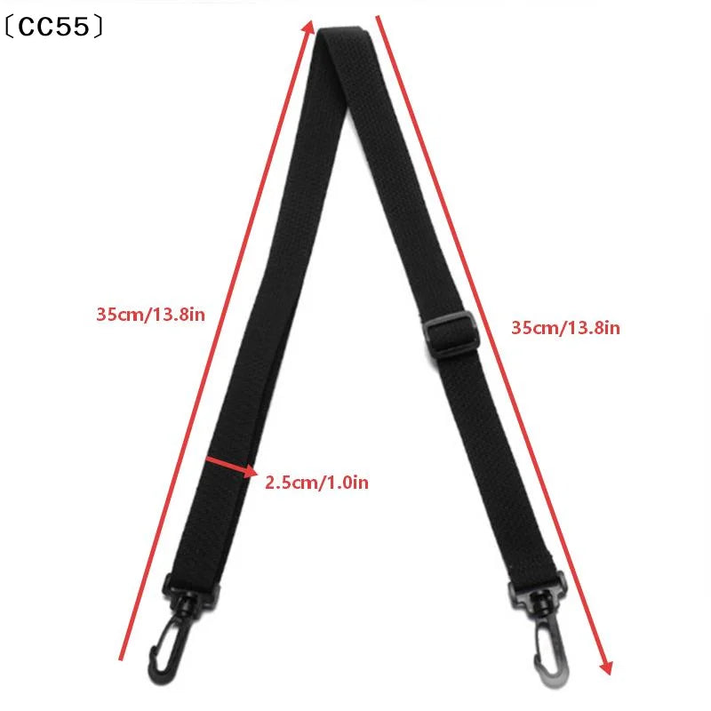 Adjustable Replacement Shoulder Strap – Black Polyester Bag Strap Bag Shoulder Strap Qst