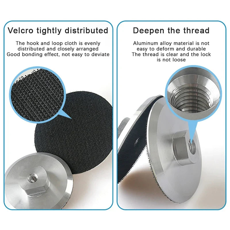 Diamond Polishing Backer Pad – M14 Aluminum Base Backing Holder Polishing Backer Pad Qme