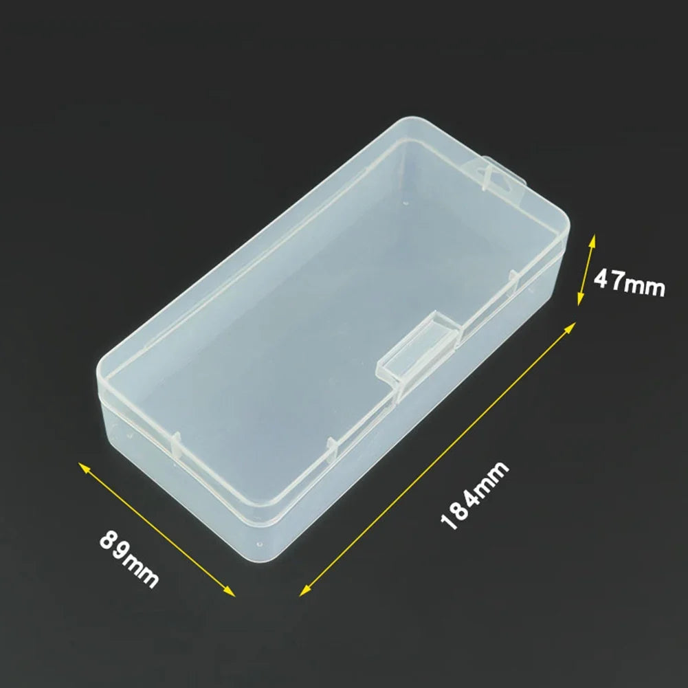 Transparent Plastic Storage Box Organizer for Screws, Beads & Parts Parts Storage Organizer Qme 18.4x8.9x4.7cm