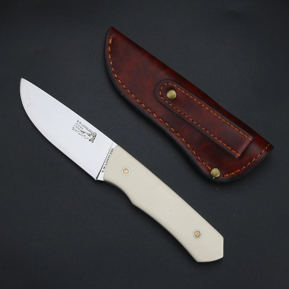 XUAN FENG M390 Folding Knife – Cow Bone Handle Camping EDC Folding Camping Knife Qst 1 pcs