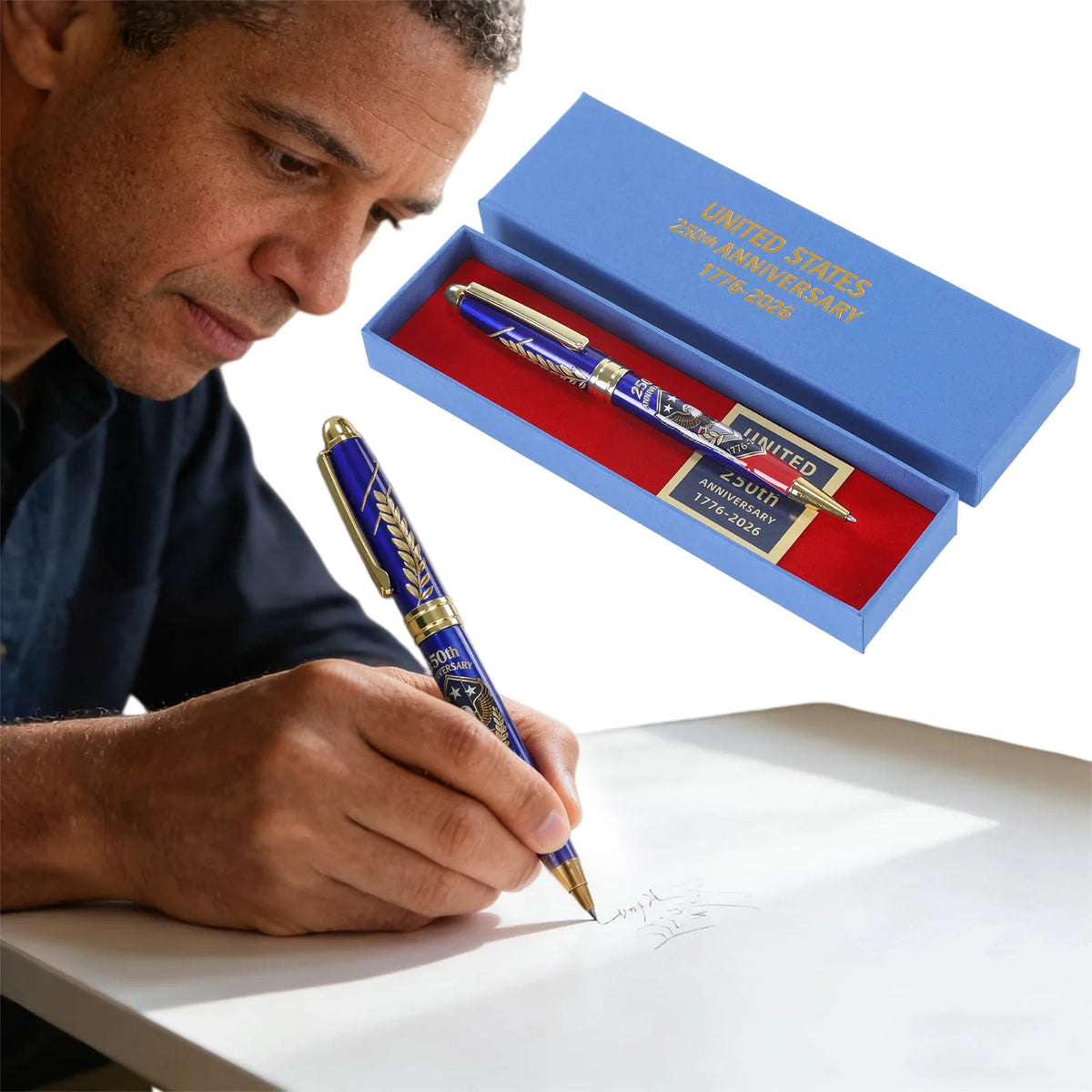 250th Anniversary Commemorative Ballpoint Pen 1776–2026 Commemorative Collector Pen Qme