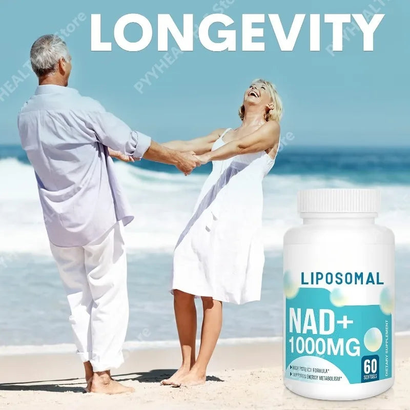 Liposomal NAD+ 1000mg Supplement – 60 Softgels | Cellular Energy NAD+ Supplement Qst