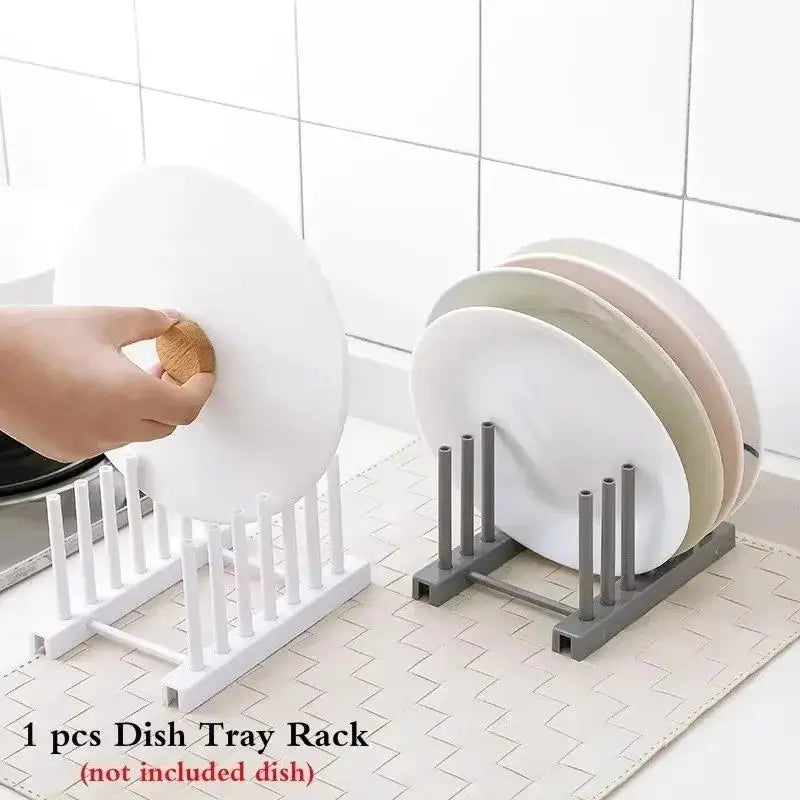 Dish Drain Rack & Kitchen Cabinet Organizer | Pot Lid Holder Dish Drain Rack Qme