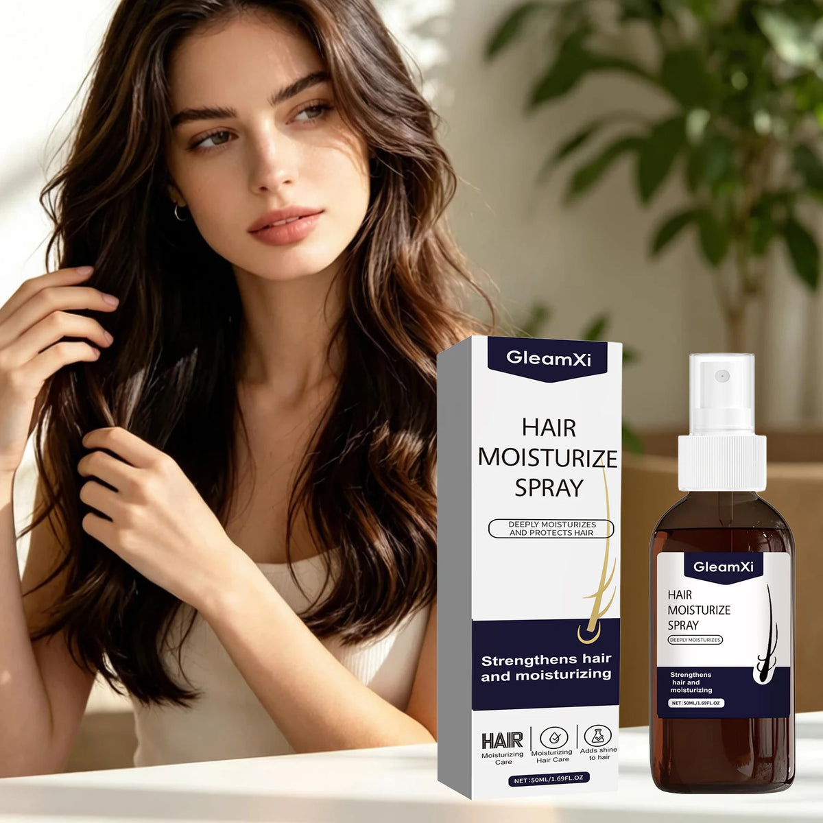 Gleamxi Hair Nourishing Spray – Leave-In Volumising Mist 50ml Leave-In Hair Spray Qst